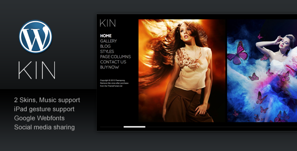 KIN - Minimalist Photography WordPress Template - ThemeForest Item for Sale
