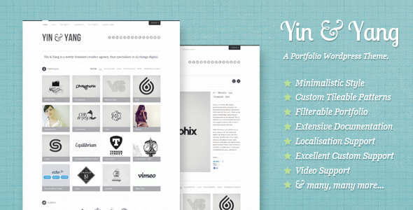 Yin & Yang: Clear and Slick WP Portfolio Theme - ThemeForest Item for Sale