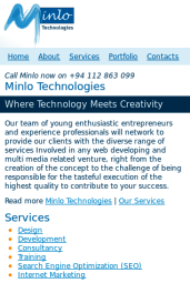 Minlo mobile site