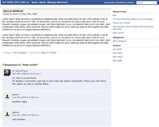 Facebook Addict WordPress Theme