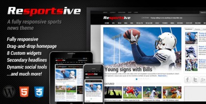  Resportsive - Responsive Sports News Theme 