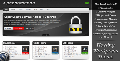 Phenomenon - Premium Hosting WordPress Theme