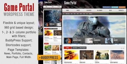  Game Portal WordPress & BuddyPress Theme 