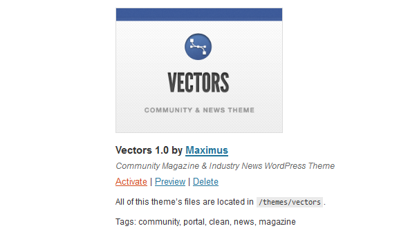 Vectors Community Theme