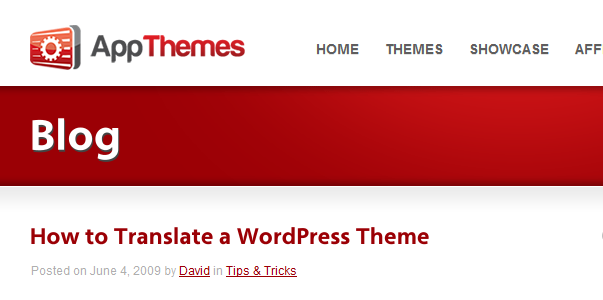how to translate a WordPress theme