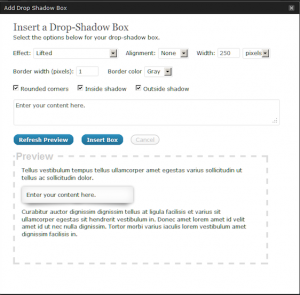 Drop Shadow Boxes plugin
