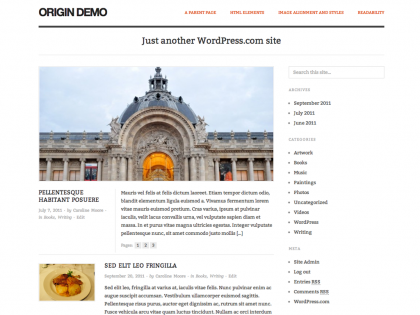 Origin wordpress theme