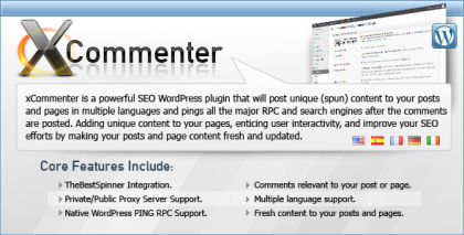  xCommenter WordPress Auto Comment SEO Plugin 