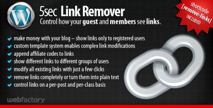  5sec Link Remover - a membership extension plugin 