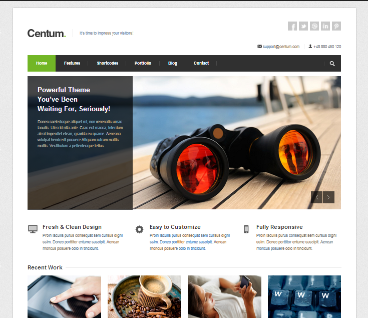 Centum - Responsive WordPress theme