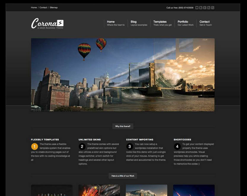 Corona business and portfolio theme