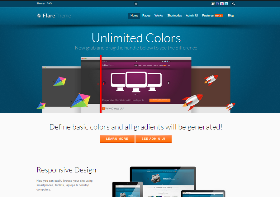 Flare - Responsive Business & Portfolio WP Theme1