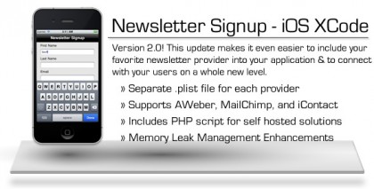  Newsletter Signup - iOS XCode Project 