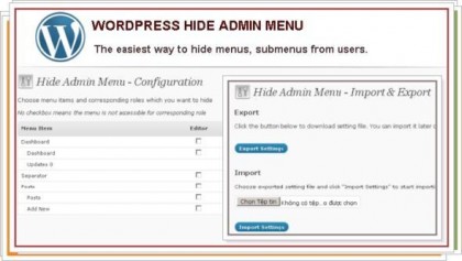  WordPress Hide Admin Menu Plugin 