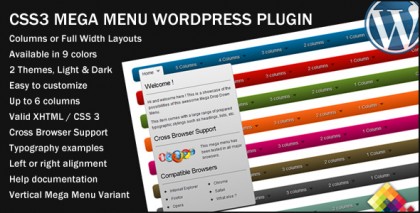  CSS3 Mega Menu WordPress Plugin 