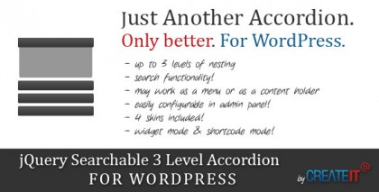  jQuery Searchable 3 Level Accordion For WordPress 