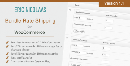  WooCommerce E-Commerce Bundle Rate Shipping 