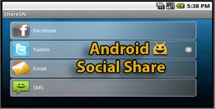  Android Share Social Network plugin 