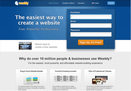 blogging platform weebly