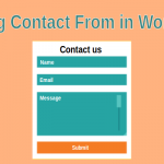 How to add contact form in wordpress